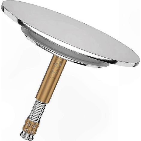 Bouchon de baignoire universel chromé - Antirouille, double joint, compatible avec toutes les baignoires standard (1/5)