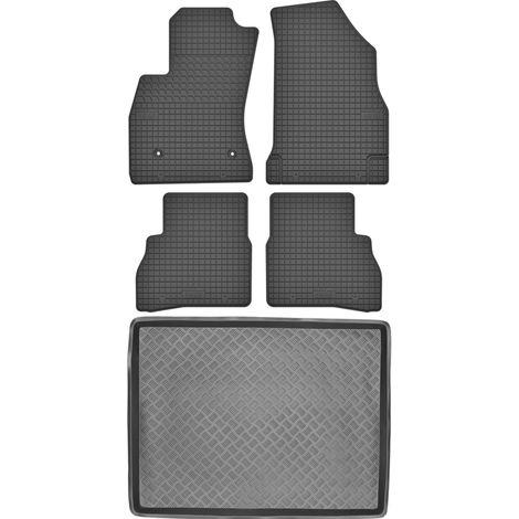 Fiat Doblo II VAN a partir de 2015 SET - Alfombrillas de goma para coche + alfombrilla para maletero
