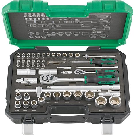 Steckschl.-Grt. 1/4"+1/2" 55tlg. FORTIS (1/5)