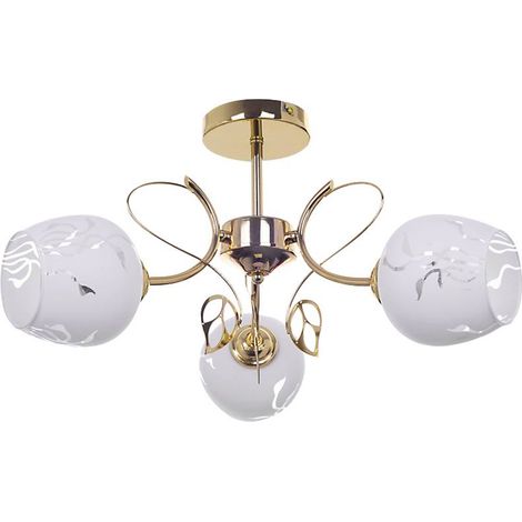 Lampada da soffitto Fauna Gold Bianco E27 3X max 40w L: 29cm Ø56cm dimmerabile (1/4)