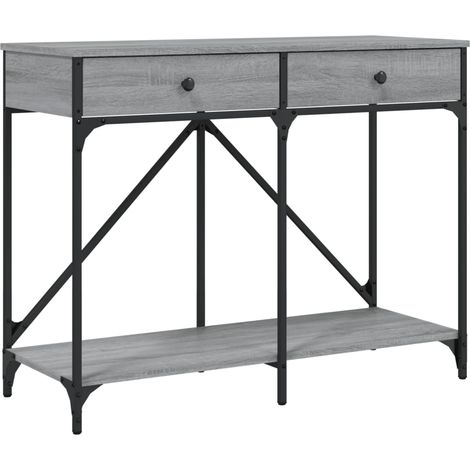 Table console,Table d'appoint,Bout de canapé,Meuble d'entrée sonoma gris 100x39x78,5 cm bois d'ingénierie