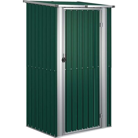 Maison Exclusive - Caseta de jardín verde 118,5x97x209,5 cm acero (1/5)