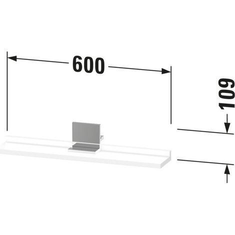 DURAVIT SV7431010490000 Sivida miroir étagère 600x115x35mm (1/2)