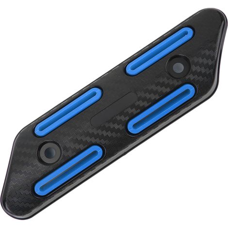 Pare-chaleur d'échappement universel pour tuyaux d'échappement de 27 à 51 mm, convient aux motos, quads, VTT et scooters, bleu. (1/5)