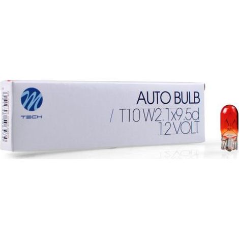 AMPOULE HALOGENE WY5W T10 12V 5W ORANGE (BOITE DE 10) MTECH