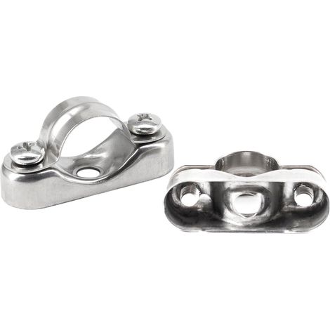 Rohrschellen aus Edelstahl 304 zur Wandmontage, 20–22 mm, 10 Stück