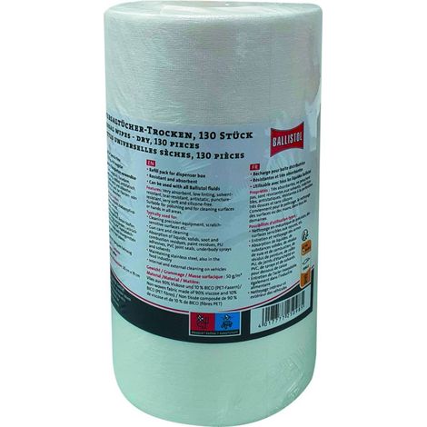 Ballistol Rotolo con 130 panni asciutti 25098 1 pz.