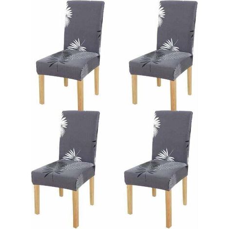 Housse de Chaise Extensible de Salle à Manger,Housse de Chaises Universel Couverture de Chaise pour Maison, Restaurant, Bar, Hôtel (4 Pièces), (1/4)