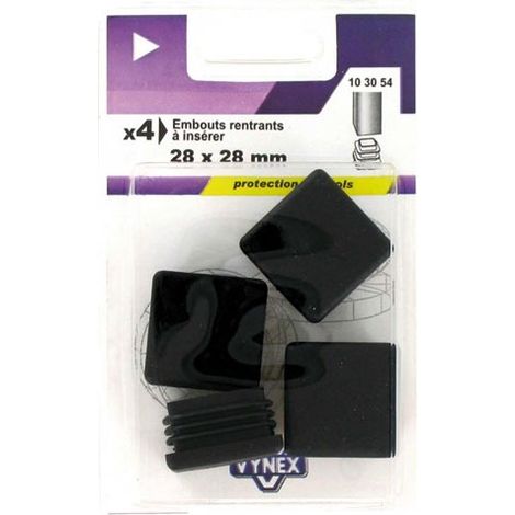Embouts rentrants carrés 28x28mm, 4 pièces. (1/2)