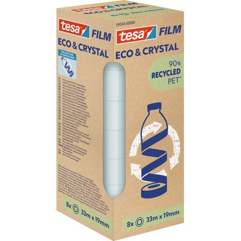tesa ECO & CRYSTAL 59044-00000-00 tesafilm tesafilm® Eco & Crystal Transparent (L x B) 33 m x 19 mm (1/5)