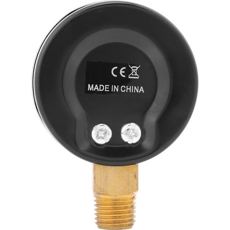 Manomètre de pression de compresseur d'air / manomètre hydraulique 1/4" NPT 0-200 PSI 0-14 bar (1/5)