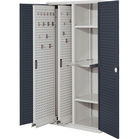 Kappes ®RasterPlan Vertikalschränke 1950x1000x600mm Modell 84 Lochplattentüren anthrazitgrau