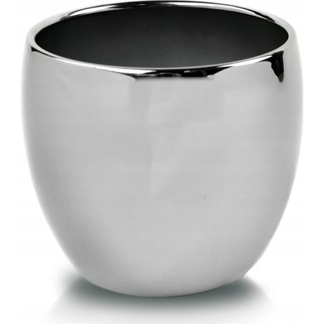 Keramikblumentopf, silberne Kugel, 15 cm (1/4)