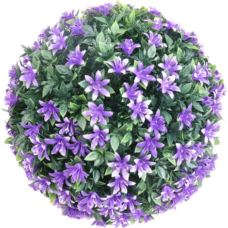 Boule De Fleurs Artificielles - 20 Cm Diamètre - Décoration Pour Jardin Arrière Terrasse Balcon Mariage Intérieur Extérieur - 1 Pièce (1/5)