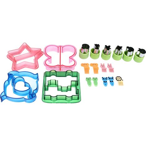 20-teiliges Sandwich-Ausstecher-Set für Kinder, Gemüseausstecher, kleiner Keksausstecher, Fruchtstempel, Form aus Edelstahl PS (1/5)
