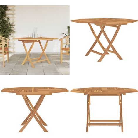 Gartentisch Klappbar 110x110x75 cm Massivholz Teak - Gartentisch - Teakholzmöbel - Outdoor Möbel - Terrassenmöbel - Klappbarer Tisch - Home & Living (1/5)