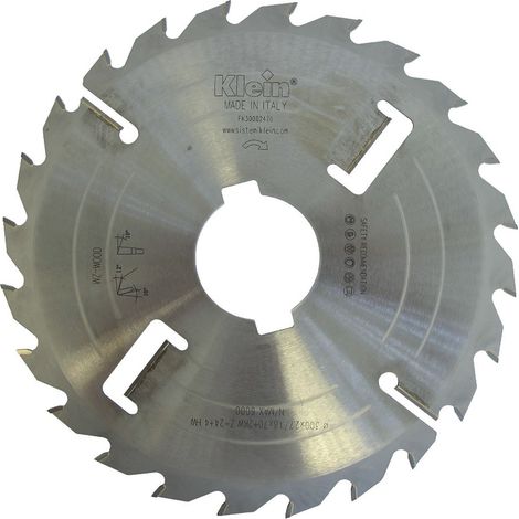 Lama circolare HW a spessore sottile per multilame D=200, B/c=2.5/1.8, Z (Nr. denti)=21+3, D+chiavetta=40, L max=35 FK200.02140 KLEIN (1/5)