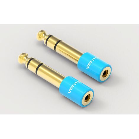 Adaptador Jack Vention VAB-S01-L/ Jack 6.5 Macho - Jack 3.5 Hembra/ Azul (1/4)