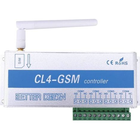 Wireless Smart Switch GSM SMS Smart Home Security System Switch 4 Channel GSM Wireless Mobile Phone Remote Control Switch Supports 850 900 1800 1900 MHz (EU Plug) (1/5)