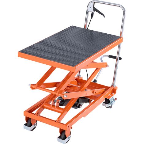VEVOR Tavolo Elevatore Idraulico, Capacita 226,8 kg Carrello Elevatore a Doppia Forbice con 4 Ruote, Cuscinetto Antiscivolo, Altezza di Sollevamento 1200 mm per Movimentazione e Trasporto di Materiali