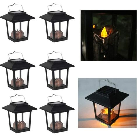 Lampe solaire suspendue en 6 parties (lot de 6 - petite lampe de palais) blanche (1/5)
