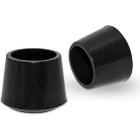 Lot de 4 Embouts Ronds antidérapants en Caoutchouc synthétique pour Pieds de Chaise 30 mm, 3,0 cm de diamètre, Noir