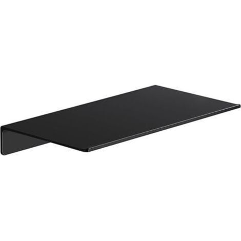Petite étagère murale flottante, mini étagère de présentation pour objets de collection, étagère murale en métal pour salle de bain/salon/cuisine/chambre (noir, 20,3 cm)