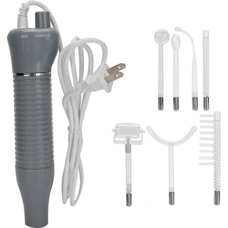 Lot de 7 électrodes pour appareil d'électrothérapie haute fréquence à ozone, prise américaine 110V. (1/5)