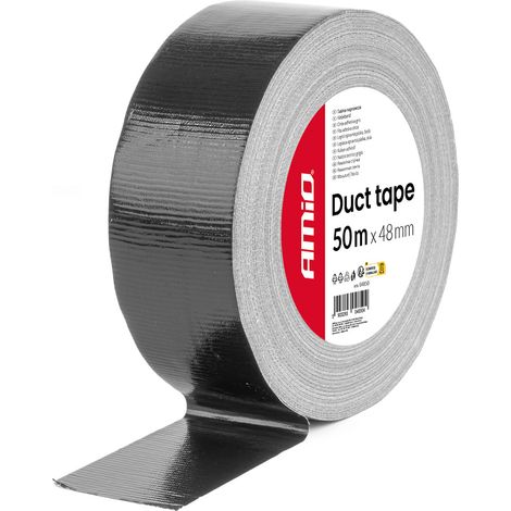 Schwarzes technisches Klebeband 48 mm x 50 m x 0,19 mm amio-04850 (1/5)