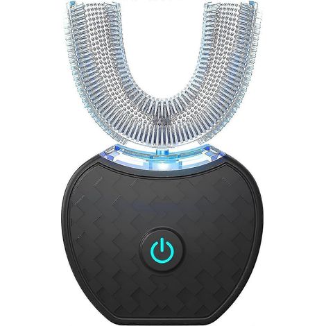 Brosse à dents électrique sonique en forme de U pour adultes, blanchit les dents, assure un nettoyage buccal à 360°, libère vos mains et protège vos gencives. (1/5)