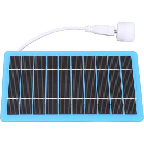 Rosvola Petit panneau solaire 5V 5W, chargeur Portable USB avec lumière blanche pour Camping en plein air randonnée pêche (1/5)