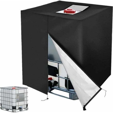 Bâche de protection,Bache pour Cuve 1000 l, Bâche de Protection Solaire pour réservoir d'eau de Pluie IBC, Anti-poussière Anti-UV, Housse de Protection, bâche de Protection, (116 x 100 x 120. (1/4)