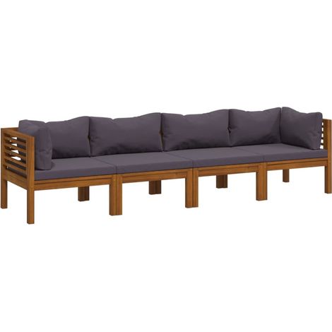 Maison Exclusive - Divano da Giardino 4 Posti con Cuscino Legno Massello di Acacia