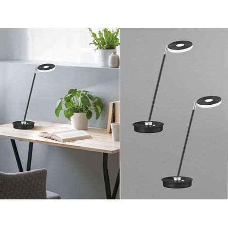 2er Set LED Schreibtischlampen Schwarz dimmbar, Höhe 46cm (1/5)