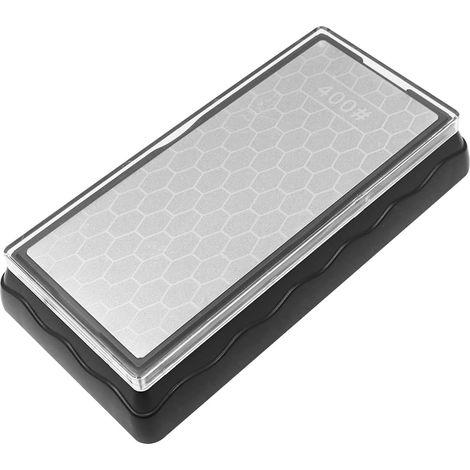 MINKUROW 400/1000 Körnung Doppelseitiger Diamant-Wetzstein mit rutschfester Unterseite für Küchenmesser, Scheren, Rasierer, Schwerter (1/5)