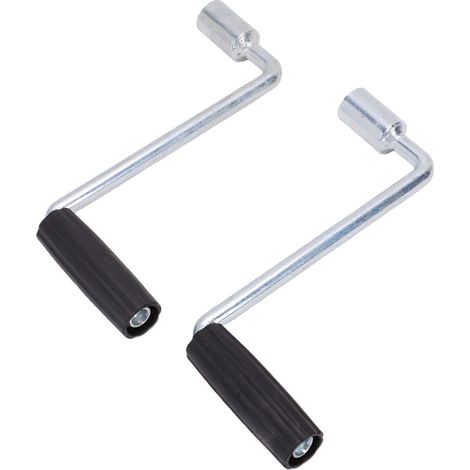 Poignée manivelle remorque fer galvanisé haute efficacité cric camping stable camion 19mm, 2 pièces (1/5)