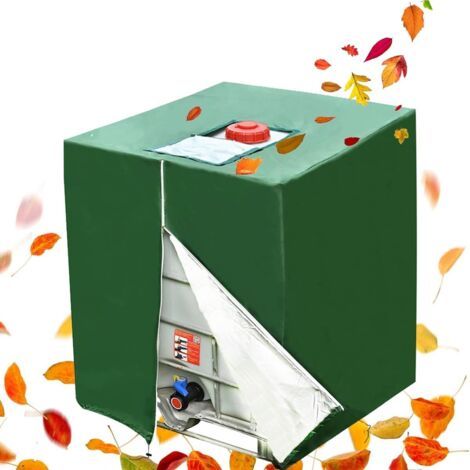 Bache pour Cuve 1000 l, Bâche de Protection Solaire pour réservoir d'eau de Pluie IBC, Anti-poussière Anti-UV, Housse de Protection, bâche de Protection (116 x 100 x 120 cm) (1/5)