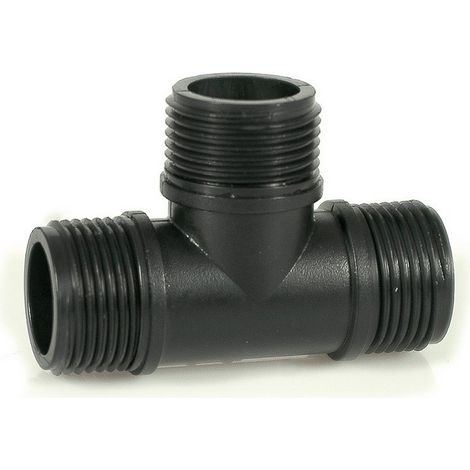 25PZ RACCORDO FILETTATO A T MASCHIO PER TUBO IN POLIETILENE mis. 1x1x1