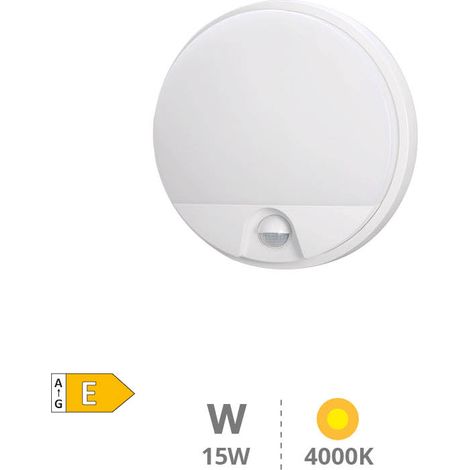 Applique murale ronde LED Doko avec détecteur de mouvement 15W 4200K Blanc