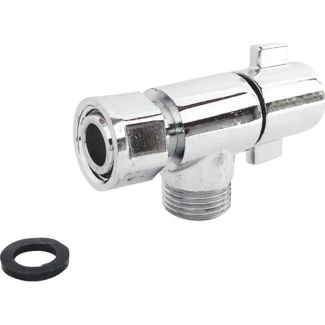 SOMATHERM FOR YOU - Rubinetto design WC 1/4 quadrato giro cromato M12 / 17 (3/8 '') - Dado Prigioniero 12/17 (3/8 '') (1/5)