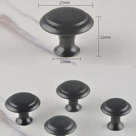 Ahlsen Boutons de Porte de Placard,12 Pièces Poignée de Meuble Cuisine Ronde en Forme de Champignon pour cuisine,armoire,placard,tiroir,chambre à coucher,meubles de salle de bains. (1/3)