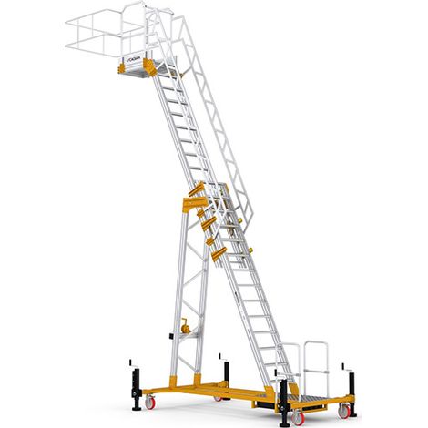 Scala camion-cisterna 14 gradini - Altezza di lavoro mass. di 4,00 a 6,00m - YP400