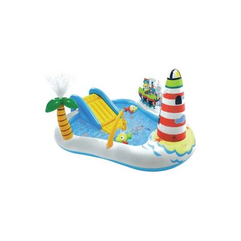 PISCINA GONFIABILE FISHING FUN PLAY CENTER  +3 ANNI  cm.218x188x99h.  peso kg.4,35 (57162)    INTEX