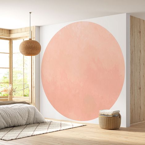 Papier peint rond / cercle - Couleur Tendance - 667 - Diamètre 30 cm (1/4)