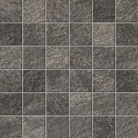 Mosaïque effet Pierre Quartzite Gris Argile 4,8x4,8 cm Quadra 30x30x0,9 cm Mat Teravio - Sol et mur intérieur (vendu par carton de 0,9 m²) - RO'MA CARRELAGE