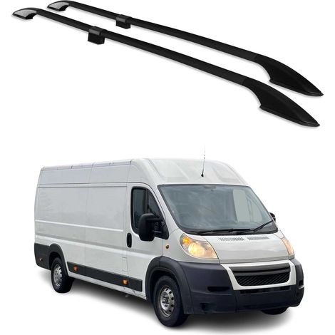 Barres de Toit longitudinales pour Citroen Jumper 2006-2026 L4 Alu Noir