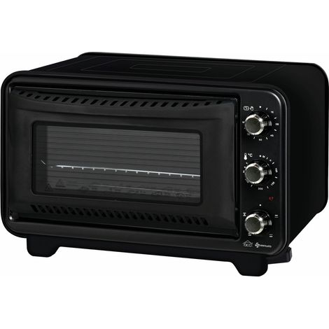 Forno Elettrico Ventilato con Timer Nero 1300 Watt Capacità 35 Litri