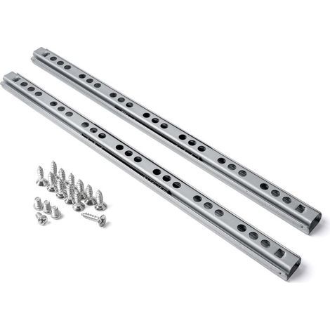 paire (2 pièces) de coulisses de tiroir à billes métalliques. Rail de 17 mm. longueur 310 mm. (1/4)