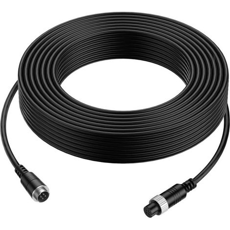 32FT 10M Câble d'extension Vidéo Voiture 4 Broches Aviation Imperméable à l'eau Anti-Choc pour CCTV Caméra Rétro Camion Camper Bus Motorhome Véhicule Surveillance Sauvegarde Système (1/4)