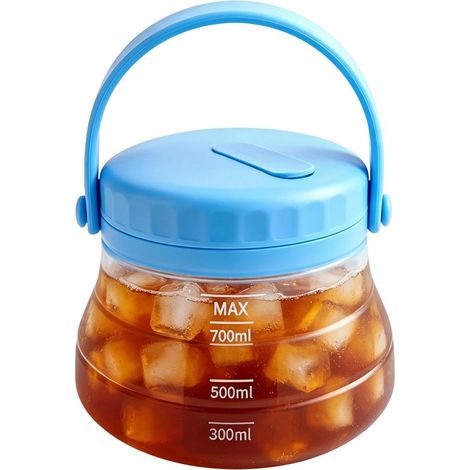 Contenitori in silicone con coperchio, 800 ml, maniglia per il trasporto, pieghevoli e a tenuta stagna. (1/5)